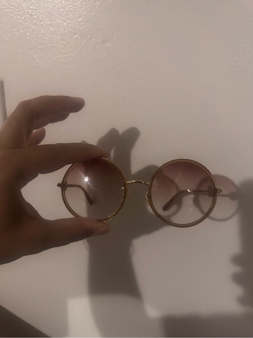 Versace Round Sunglasses with Medusa Medallion in Gold and Brown Designer Style - Picture 7 of 7